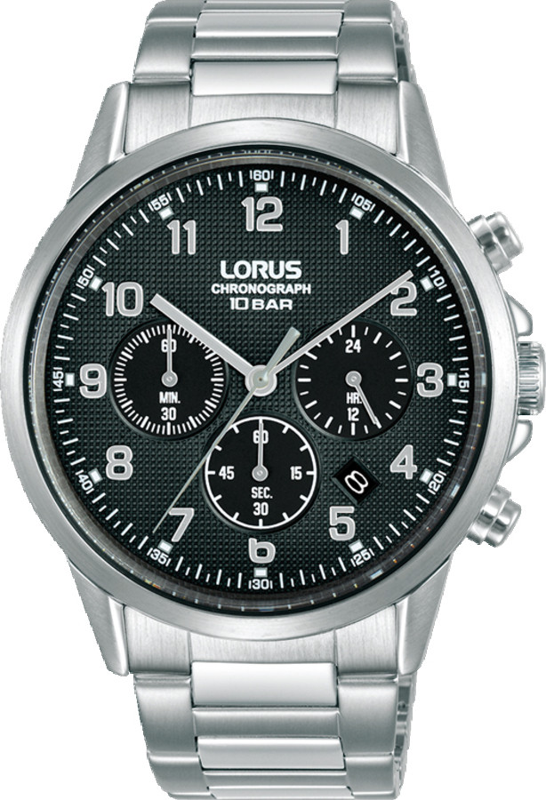 Lorus RT313KX9 Horloge Chronograaf zilverkleurig-zwart 42 mm  1