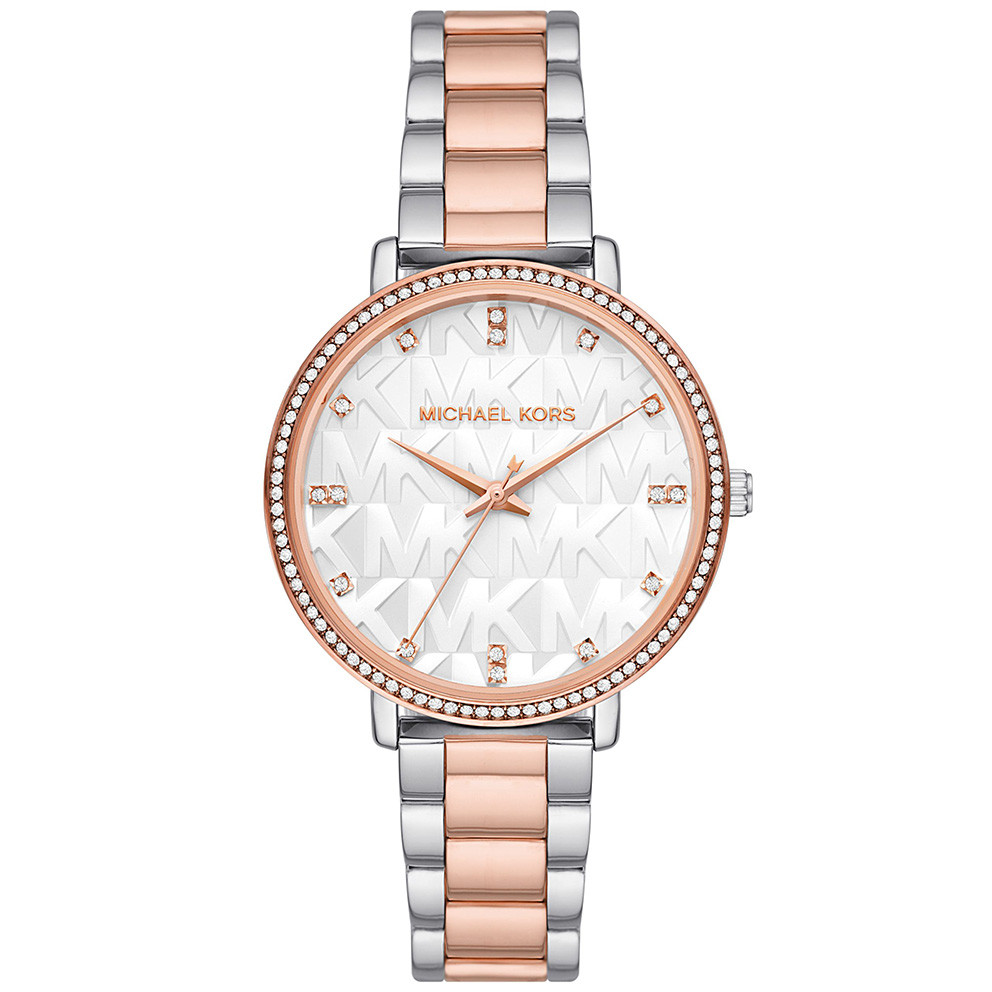 Michael Kors MK4667 Horloge Pyper alloy rose- en zilverkleurig-wit 38 mm 1