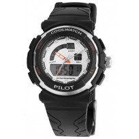 Coolwatch CW.270 kinderhorloge jongens 'Pilot' digitaal zwart  1