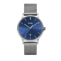 Cluse CW0101501004 Herenhorloge Mesh Aravis zilverkleurig-blauw 40 mm 1