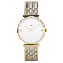 CLUSE CW0101208002 Horloge Triomphe Mesh goud- en zilverkleurig 1