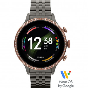 Fossil FTW6078 Smartwatch Gen. 6 staal zwart 42 mm 1