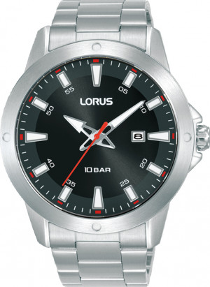 Lorus RH957PX9 Horloge staal zilverkleurig-zwart 44 mm 1