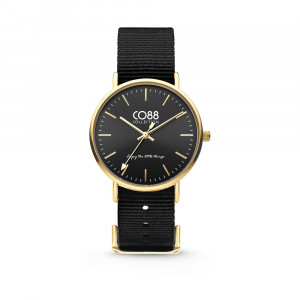 CO88 8CW-10019 Horloge staal/nylon 36 mm goud/zwart  1