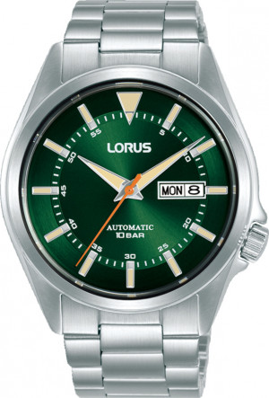 Lorus RL421BX9 Horloge staal zilverkleurig-groen 42 mm 1